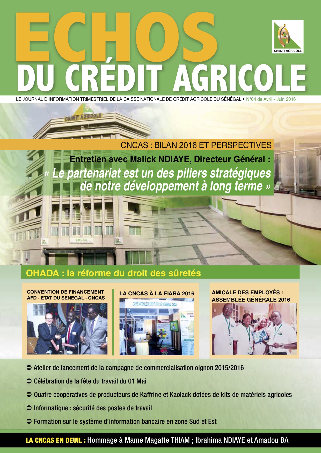 Echos du crédit agricole N°4